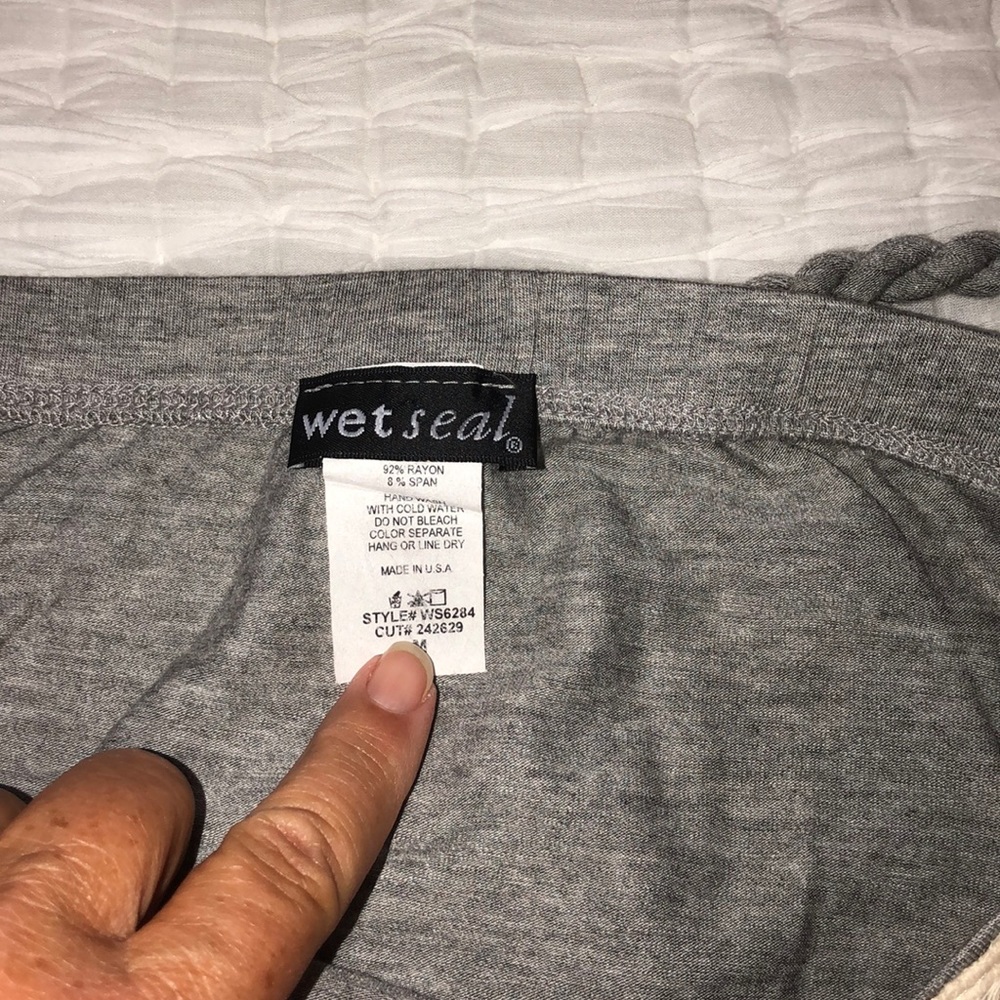 Wet Seal Grey Heather Bandeau Top w/Lace , jr med - Picture 7 of 8